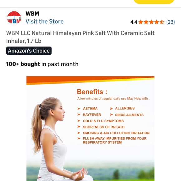 New In Box Himalayan Pink Salt Inhaler - Picture 2 of 4